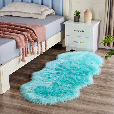Tapis de chevet descente de lits ultra-doux et confort bleu turquoise