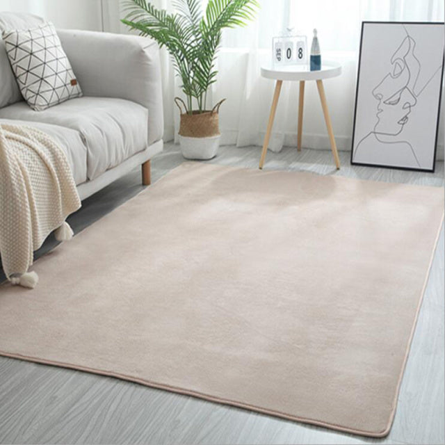 Tapis de salon molletonné doux et confort beige